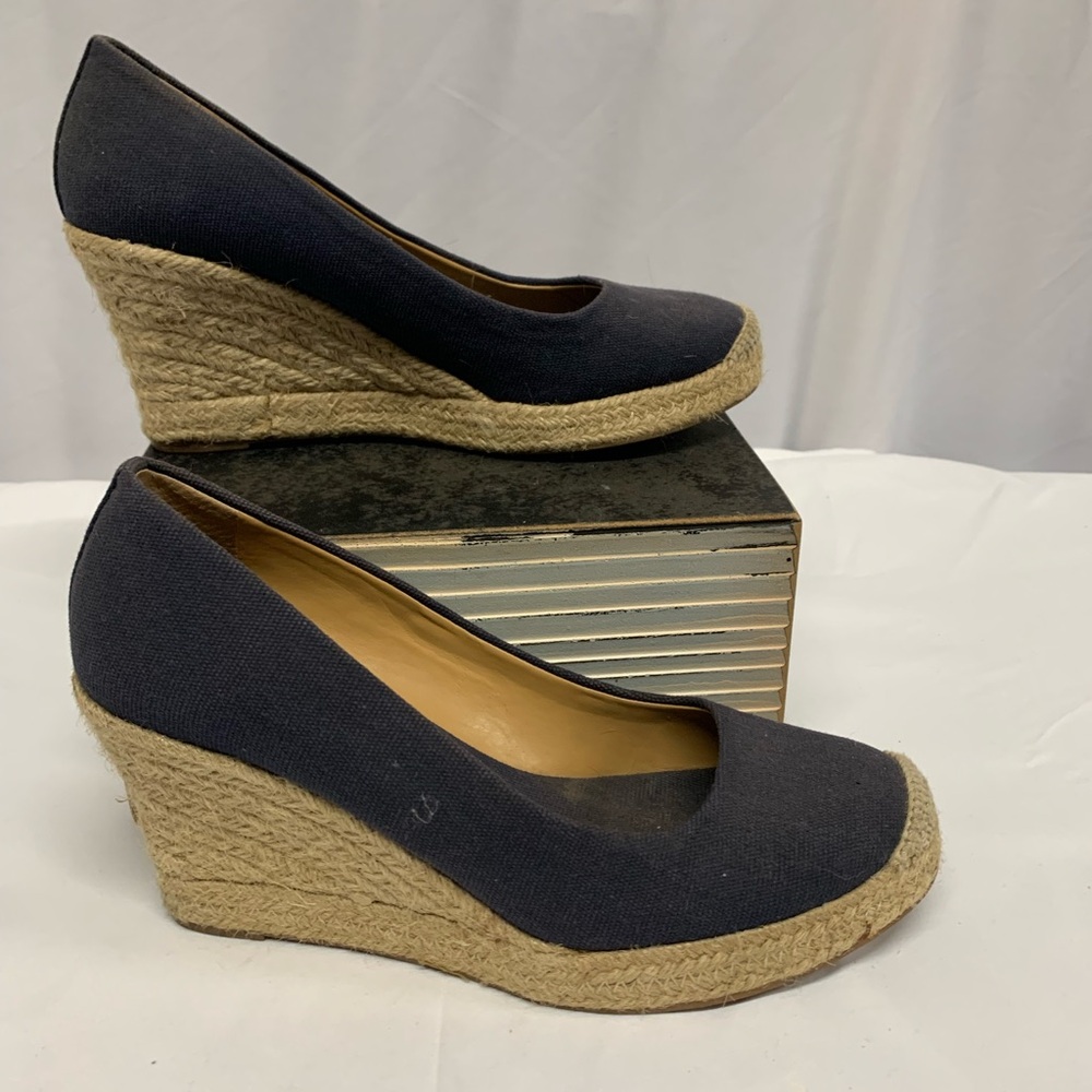 J. Crew Black Wedge Espadrilles Timeless Style